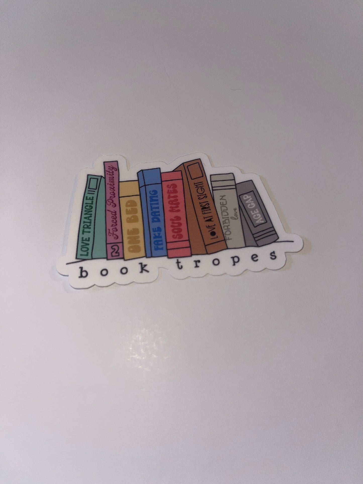 Book Tropes Sticker – 3 inch Waterproof Sticker Paper