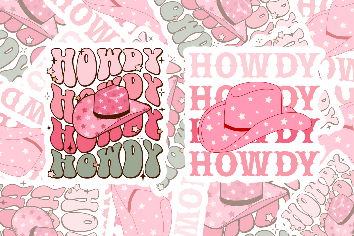 Howdy Sticker Bundle – Pink Cowgirl Stickers for Country Vibes