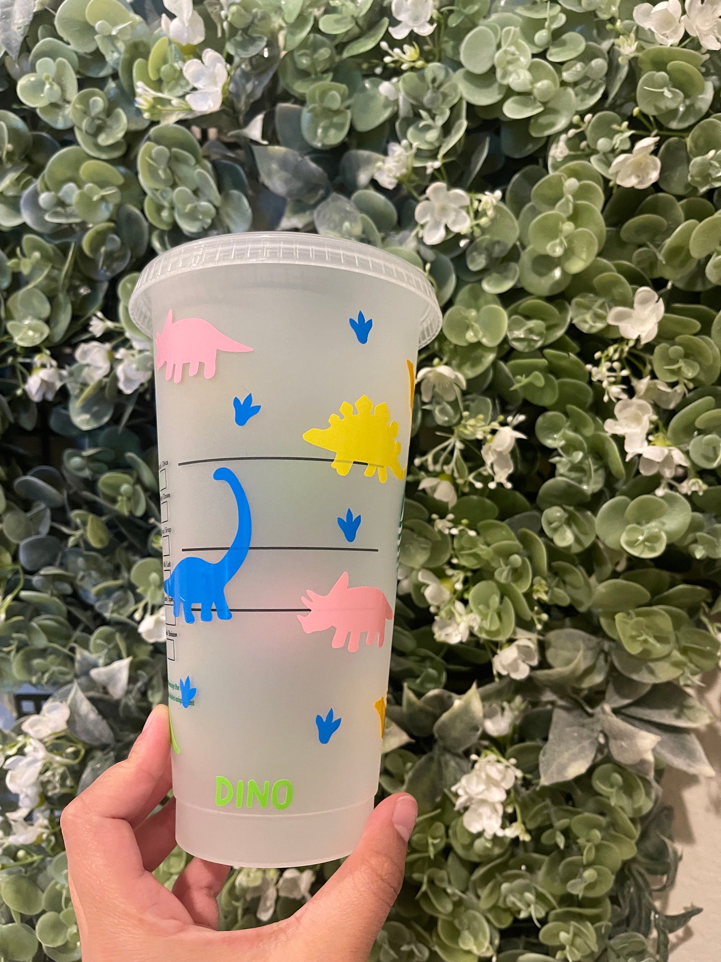 Dino Cold Cup – 24 oz Bright Dinosaur Tumbler for Kids & Adults