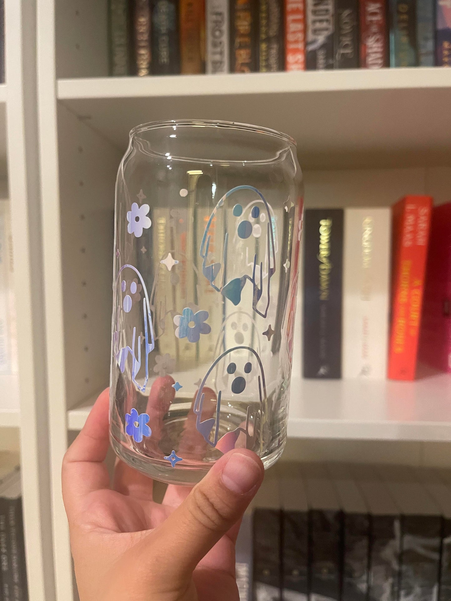 Daisy Ghosts Glass Cup