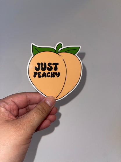 Just Peachy Sticker – 3 inch Waterproof Sticker Paper