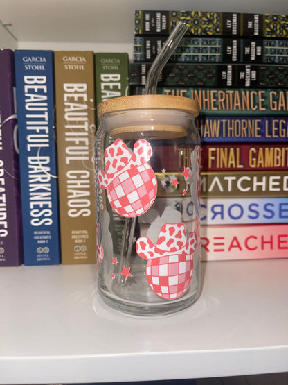 Disco Cowgirl Glass – 16oz Pink Western Iced Drink Cup