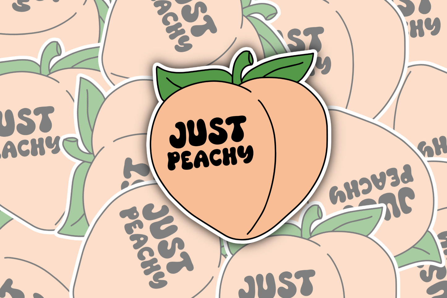 Just Peachy Sticker