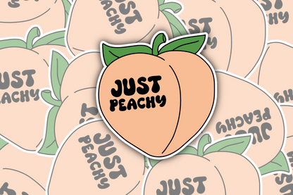 Just Peachy Sticker – 3 inch Waterproof Sticker Paper