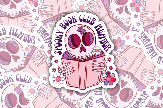 Spooky Book Club Member Sticker