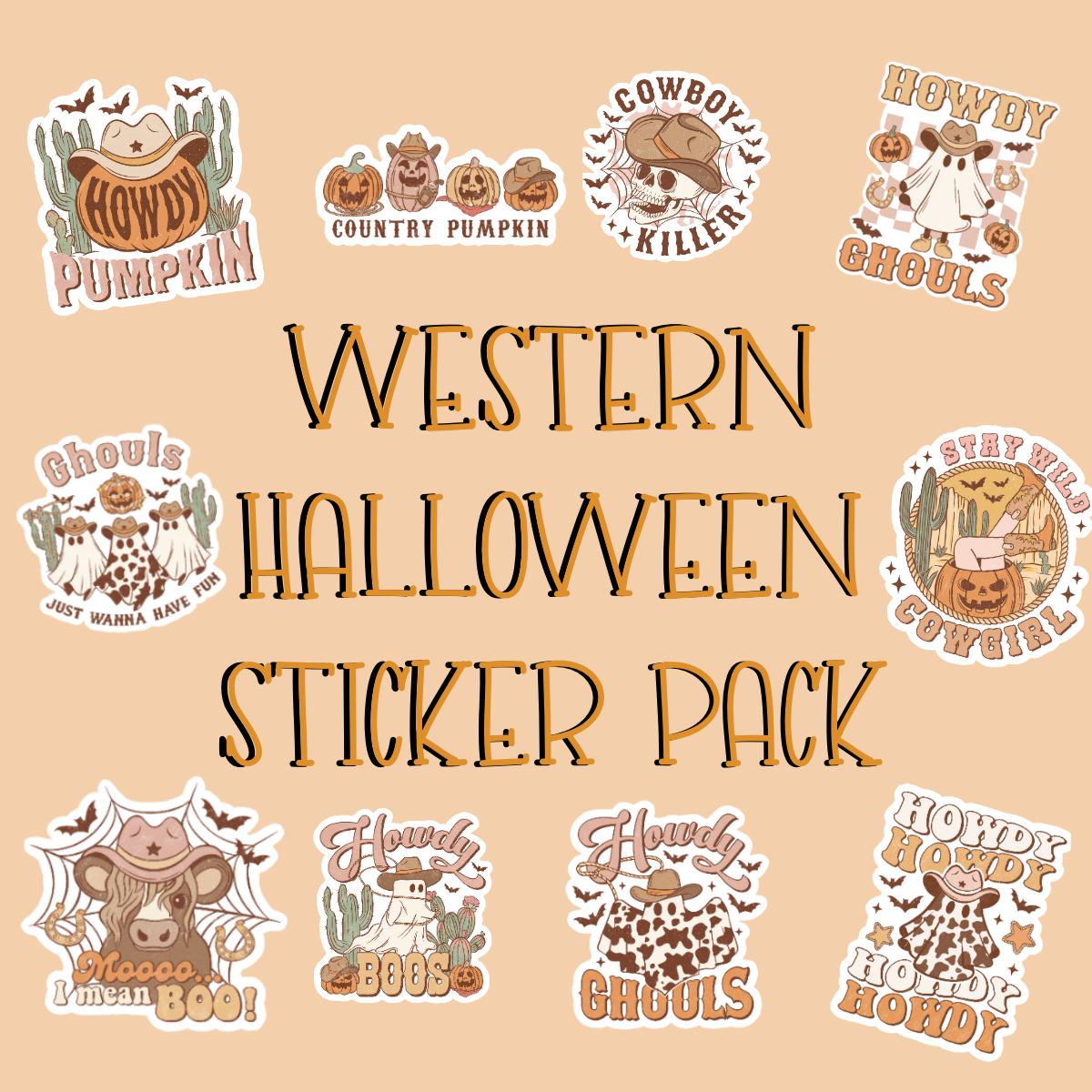 Western Halloween Sticker Pack