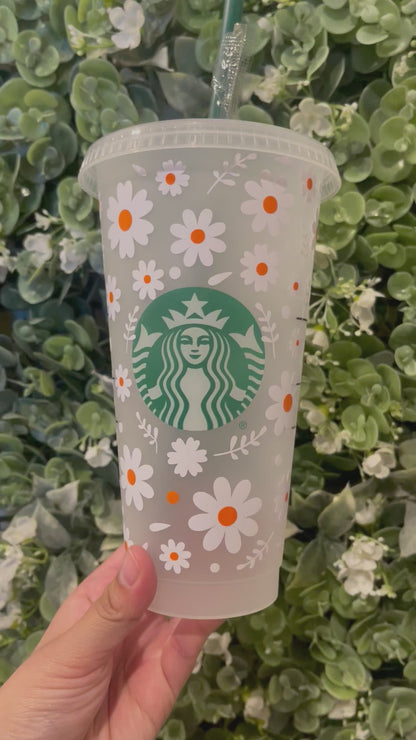 Daisy Dreams Full Wrap Cold Cup - 24 oz Reusable Tumbler