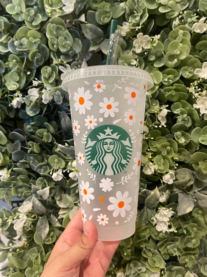 Daisy Dreams Full Wrap Cold Cup - 24 oz Reusable Tumbler