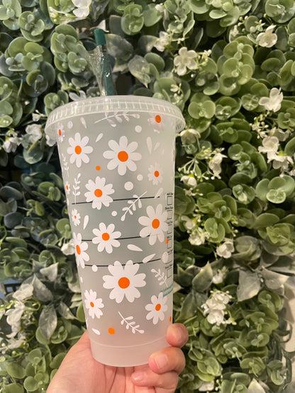 Daisy Dreams Full Wrap Cold Cup - 24 oz Reusable Tumbler